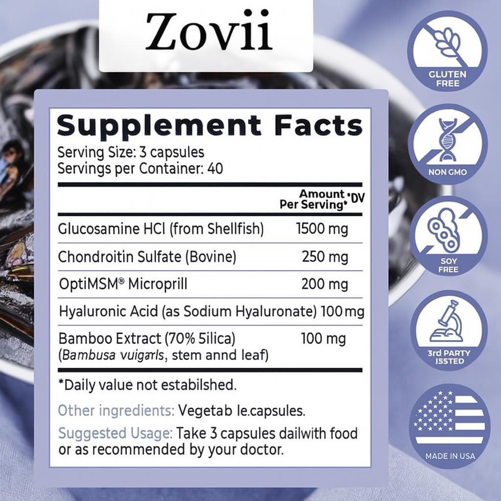 Zovii Glucosamine Chondroitin Support Capsules