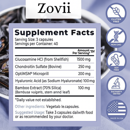 Zovii Glucosamine Chondroitin Support Capsules